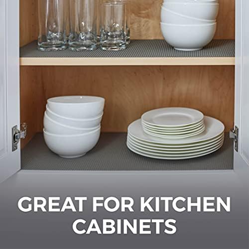 HOME GENIE Shelf Drawer and Cabinet Liner, Non Adhesive, 17.5x20 Slate Gray