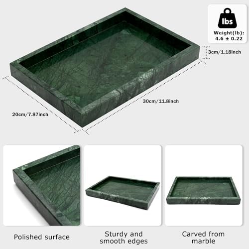 Green Marble Tray,Pure Natural Vanity Tray