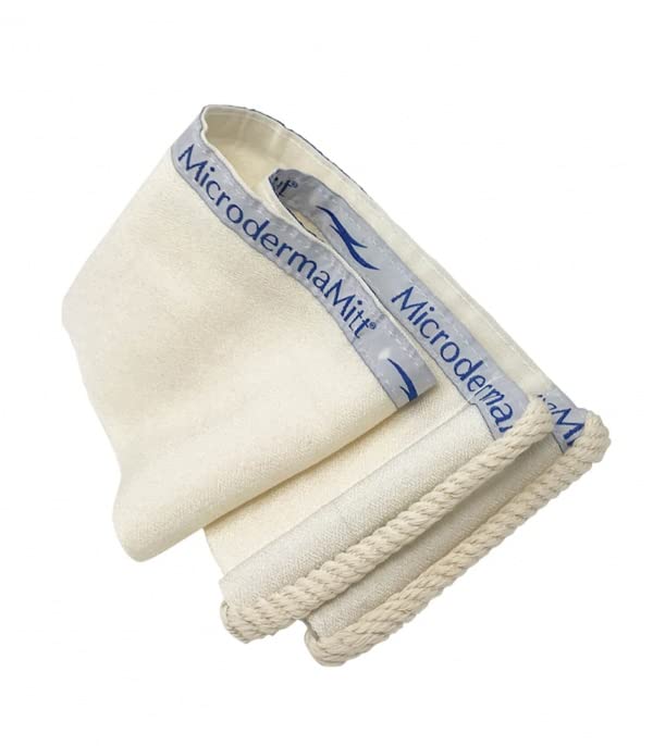 MicrodermaMitt Deep Exfoliating Back Scrubber - Bath & Shower Premium Back Scrub & Dead Skin Remover - Heavy Duty Double-Sided Turkish Kessa Exfoliator - Body Cleaner for Shower