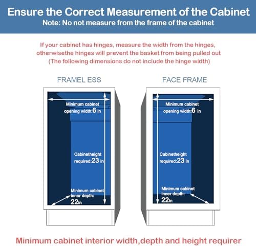 ROOMTEC 3-Tier Pull Out Cabinet Organizer for Narrow Cabinet (8.5" W X 20.5" D), Kitchen Cabinet Organizer and Storage Cabinet Pull Out Shelves Under Cabinet Storage for Kitchen, Chrome