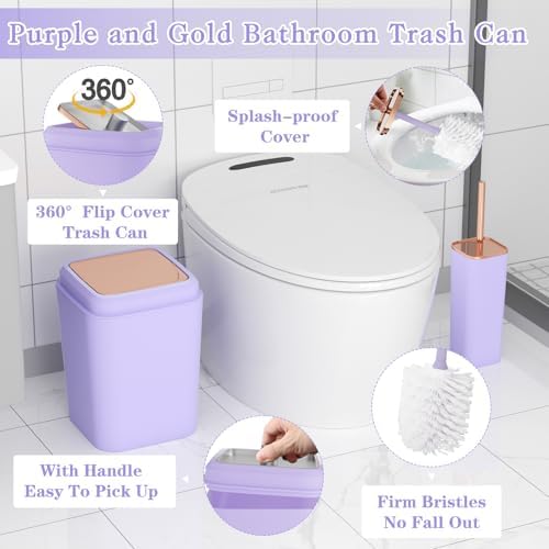 XLHOMO Bathroom Set, Purple Bathroom Set, 9PC Bathroom Accessory Set