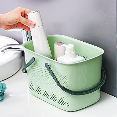 College Shower Caddy, Portable Shower Caddy Bathroom Caddy With Holdes for College Dorm Room Essentials, Garden, Pool, Camping, Gym, Beach, Cleaning Supplies 11.8 * 7.1 * 7.9 inch-Green