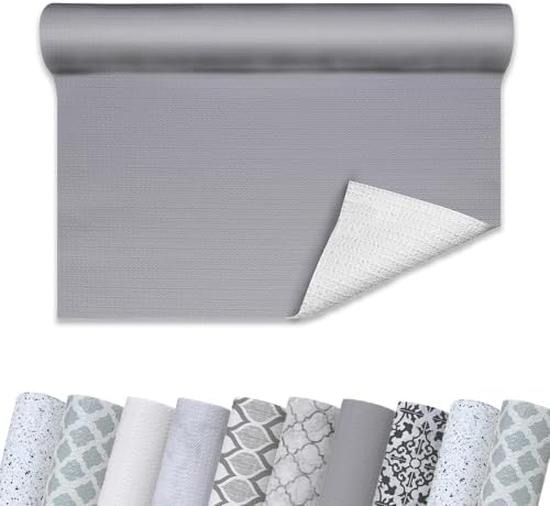 Con-Tact Brand Grip Prints Non-Adhesive Non-Slip Counter Top, Drawer/Shelf Liner, 12" x 20' (Cool Gray)