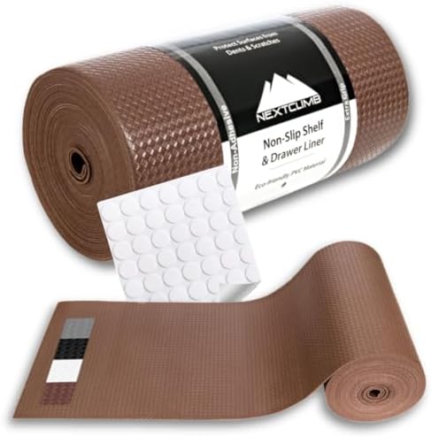 Shelf Liner, Drawer Liner & Kitchen Cabinet Liner – Thick, Waterproof Rubber – Non-Adhesive for Fridge, Closet, Pantry, Bathroom, Toolbox