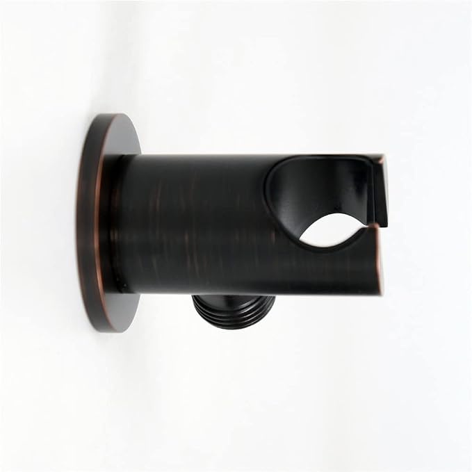 Hand Held Shower Head Holder with Hose Connector Shower Wand Holder Wall Mount Handheld Shower Handle Sprayer Holder Shower Hose Adapter Shower Elbow with Spray Head Bracket Oil Rubbed Bronze