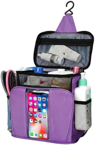 BAIMAY Travel Toiletry Bag for Women, Large Makeup Organizer for Full-Sized Toiletries Gifts for Women-Purple