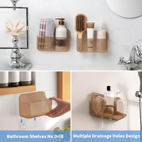 Diesisa Wall Mount Organizer, 2Pc Small Adhesive Cabinet Door Organizer