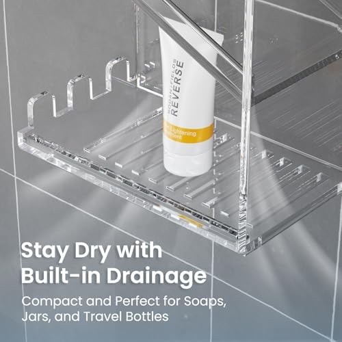 AITEE Acrylic Bathroom Organizer Caddy Shampoo Holder Combination Shelf