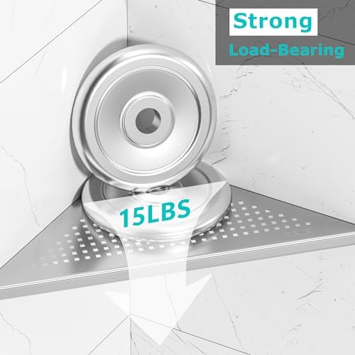 Qeke Corner Shower Shelves, 12” Recessed Tile Shower Shelf Brushed, 1 Pack