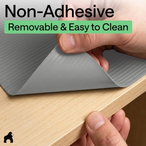 GORILLA GRIP Shelf Liner, Non-Adhesive Cabinet Liners, 20"x30' Gray