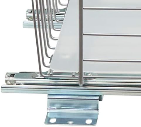 Household Essentials Nickel-Plated Steel Basket Organizer with Clear Plastic Liner