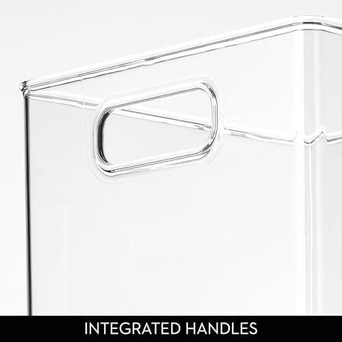 iDesign Clear Plastic Storage Bins, 4-Pack