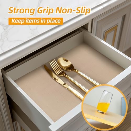 Shelf and Drawer Liner for Kitchen Cabinet Non-Adhesive Non Slip