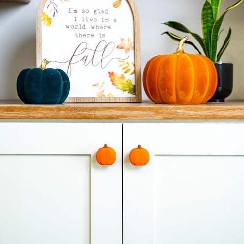 Knobēz 12pk Pumpkin Decorative Knob Covers - Autumn Cabinet Decorations