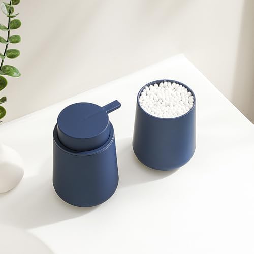 YAUKPH Bathroom Soap Dispenser and Toothbrush Holder Matte Blue