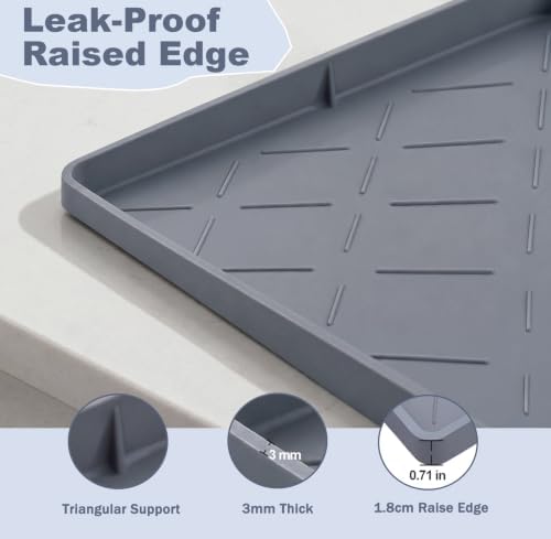 Extra Thick Under Sink Mat Waterproof with Raised Edge 31" x 22"