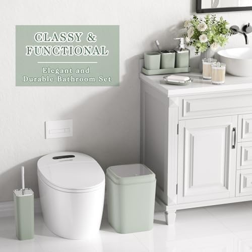 XLHOMO Sage Green Bathroom Set, Bathroom Accessory Set, Green Bathroom Set