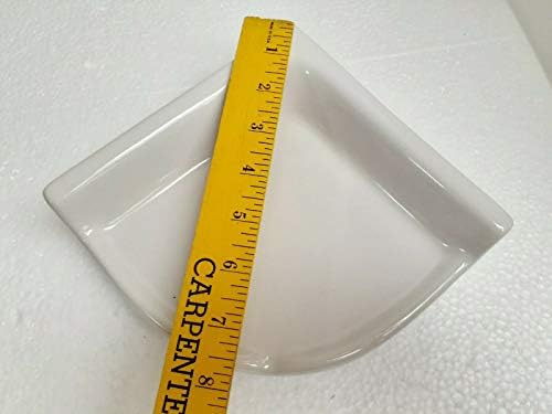 Bright White Ceramic Corner Shower Shelf Ledge Soap Tray Arctic White Daltile Color 0190 Medium 7.5 inch