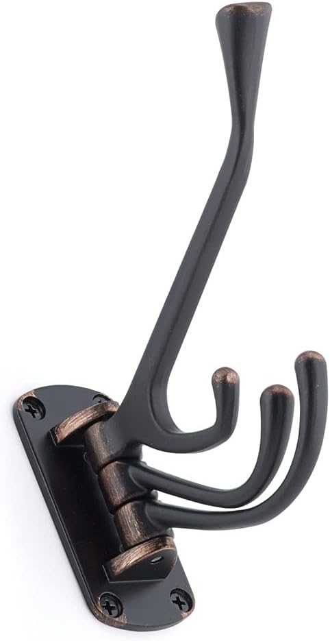 Richelieu Hardware 76464BAG Nystrom Triple Utility Swivel Hook, Brushed Oil-Rubbed Bronze