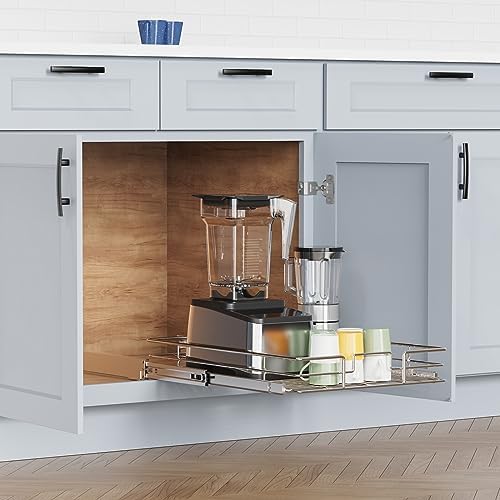 ROOMTEC Pull Out Cabinet Organizer(20" W x 21" D),Heavy Duty Slide Out Shelves,Pull out Drawers for Kitchen Cabinet,Base Cabinet Organization for Home, Kitchen, Bathroom