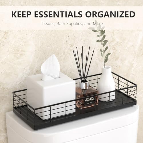 Toilet Paper Storage Basket, 16" Large Oak Wood Toilet Paper Basket