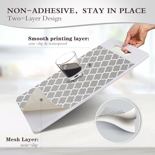 Drawer and Shelf Liner for Kitchen Cabinets, Gray, 18IN X 10FT