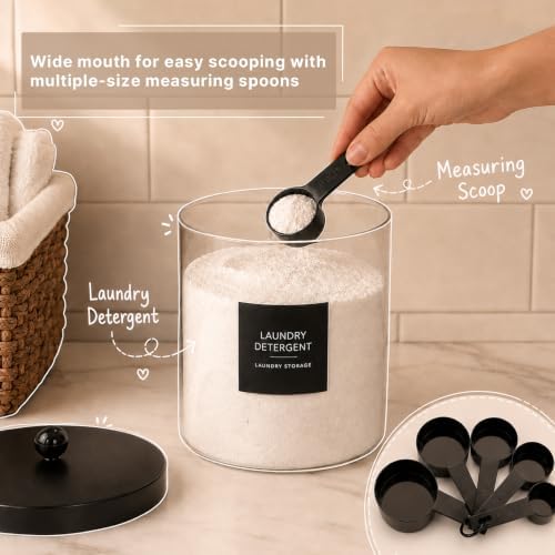 Sheechung 78oz Extra Large Acrylic Jar with Black Stainless Steel Lid