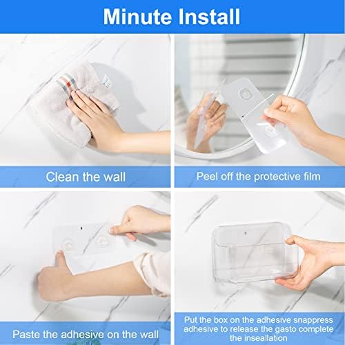 Diesisa Acrylic Wall Mount Organizer, Adhesive Shelf,Cabinet Door Organizer