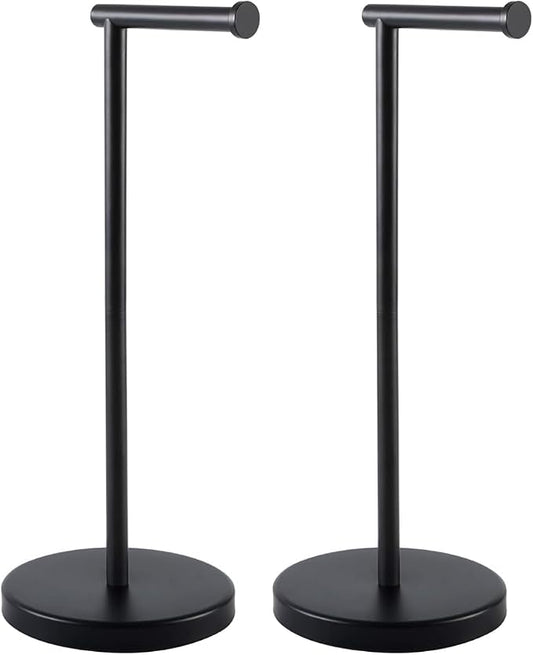 KES Bathroom Toilet Paper Holder Stand Modern Tissue Roll Holder SUS304 Stainless Steel Rustproof Freestanding 20.2" H, Matte Black BPH283S1-BK (Pack of 2)