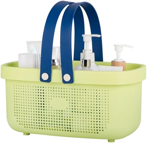 Portable Shower Caddy Basket with Handles Plastic Storage Basket ‌Yellow