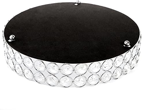 Hedume Mirrored Crystal Vanity Tray, 10 Inches Crystal Cosmetic Makeup Tray, Ornate Decorative Tray for Perfume, Jewelry and Makeup (Pack of 2)