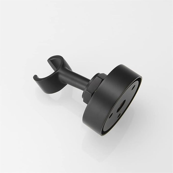 Shower Head Holder Handheld Shower Wand Holder Shower Handle Holder Wall Mount,Shower Sprayer Holder Brass RV Shower Adjustable Bidet Spray Head Holder Showerhead Holder,Matte Black