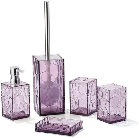YAUKPH Clear Acrylic Bathroom Accessories Set