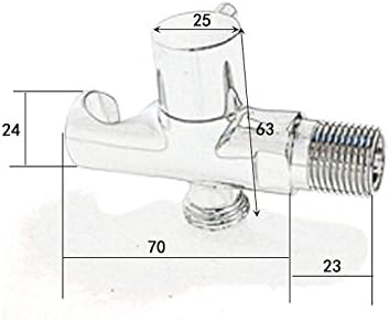 Modern Bathroom Brass Shower Wall Outlet Handheld Shower Spray Head Bracket Holder Supply Elbow Hose Connector with Water Shut Off Switch Flow Control Valve,Chrome