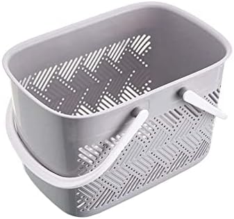 Shower Caddy Portable,College Dorm Organizer Plastic Bathroom Storage Organizer Bins Cute Shower Caddy Basket With Handle Portable Caddy Basket 11.8 * 7.1 * 7.9 inch - Grey
