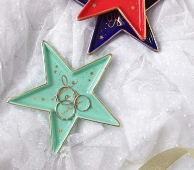 Stephanie Imports Star-Shaped Make a Wish Ceramic Trinket Plate and Decorative Jewelry Dish