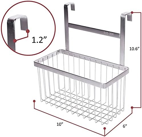 LUANT Over The Bathroom Shower Door Caddy Hanging Storage Organizer Baskets, Bathroom Over the Door Shower Caddy for Shampoo, Conditioner, Soap,2PCS