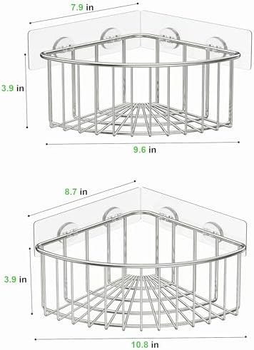 SMARTAKE 2-Pack Corner Shower Caddy Deep Basket, SUS304 Stainless Steel