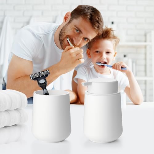 Matte White Bathroom Accessories Set