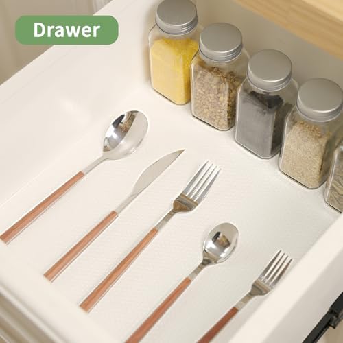 Shelf Liners 12 inch x 20 ft Kitchen Cabinets Liner Non-Stick Drawer Mats EVA Protector Shelving Cupboard Lining (Clear, 12 inch x 20 ft)