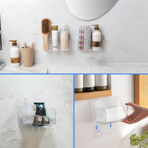 Diesisa Wall Mount Organizer, 2Pc Small Adhesive Cabinet Door Organizer