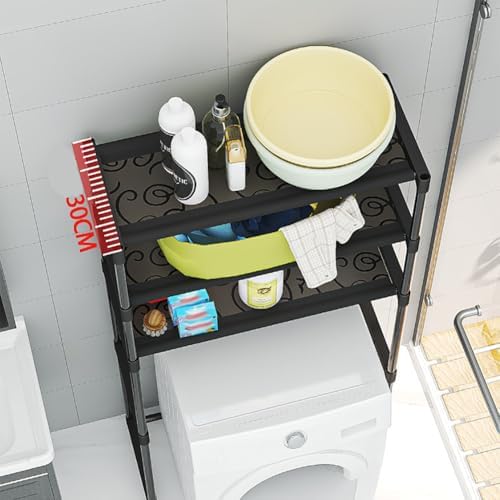 3-Tier Over The Toilet Shelf, Freestanding Space Saver Bathroom Shelves Over The Toilet Storage Cabinet for Bathroom Easy Assembly White