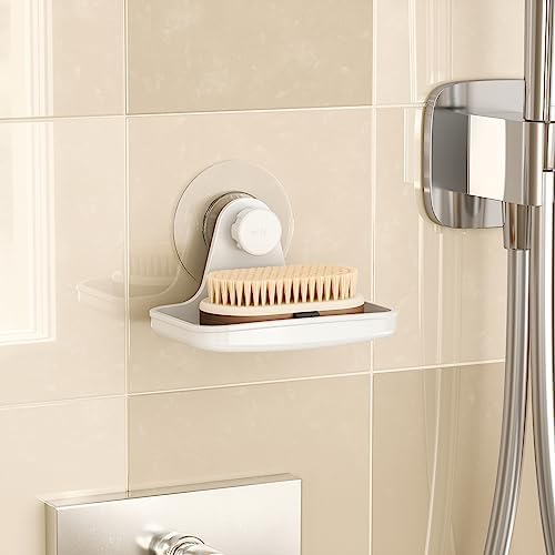 Umbra Flex Soap Dish, Adhesive Wall Mount Bathroom Shower, White