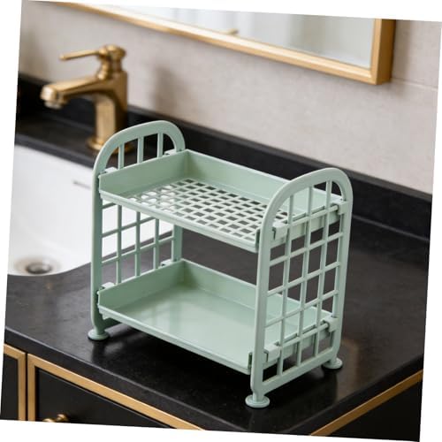 MAGICLULU 2 Layers Plastic Storage Rack Organizer for Bathroom Toilet Shelf Desktop Countertop Kitchen Space Saving Nordic Style