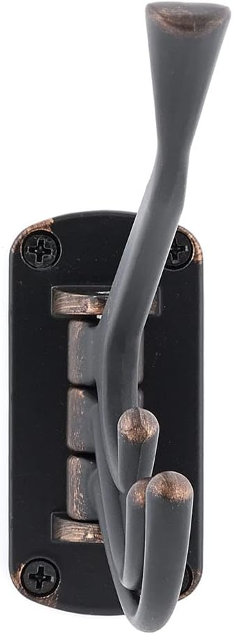 Richelieu Hardware 76464BAG Nystrom Triple Utility Swivel Hook, Brushed Oil-Rubbed Bronze