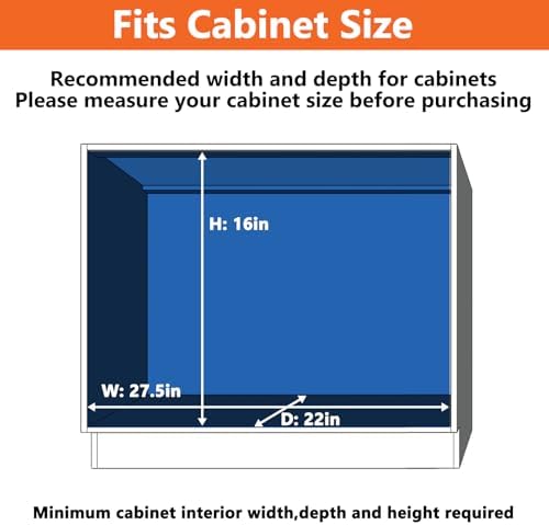ROOMTEC Individual Pull Out Cabinet Organizer (27" W x 21½" D), 2 Tier Spice Rack Organizer for Cabinet, Slide Out Drawer Pantry Shelf Organization and Storage for Kitchen Bathroom