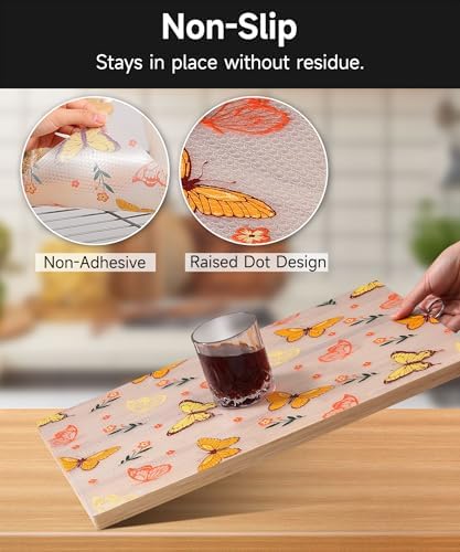 Cooyes Shelf Liner Non-Adhesive Cabinet Drawer Liner for Kitchen17.5 x78.7