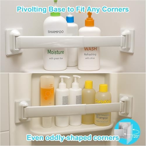 Aluminum RV Shower Corner Storage Bars for Bathroom Organization