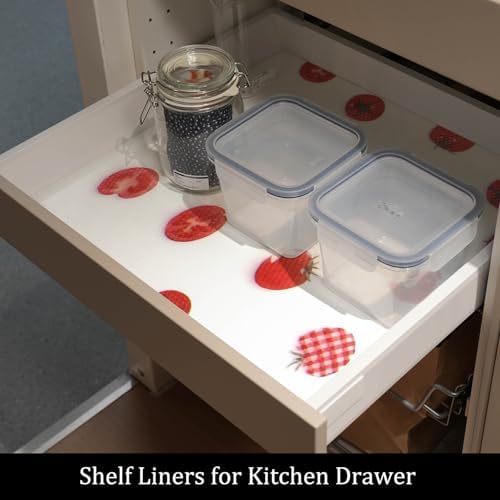 Tomato EVA Shelf Cabinets Drawer Liner for Kitchen 12in x 10FT