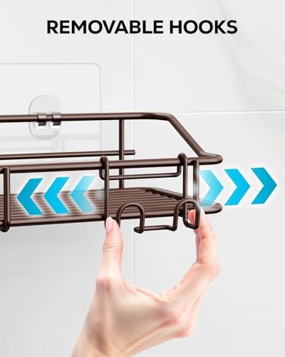 Nieifi Shower Caddy Adhesive, Shower Shelves, Shampoo Holder for Bathroom